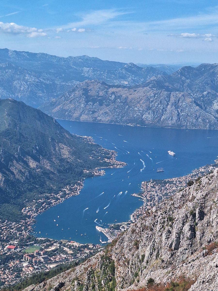 Panorama of Kotor bay from above